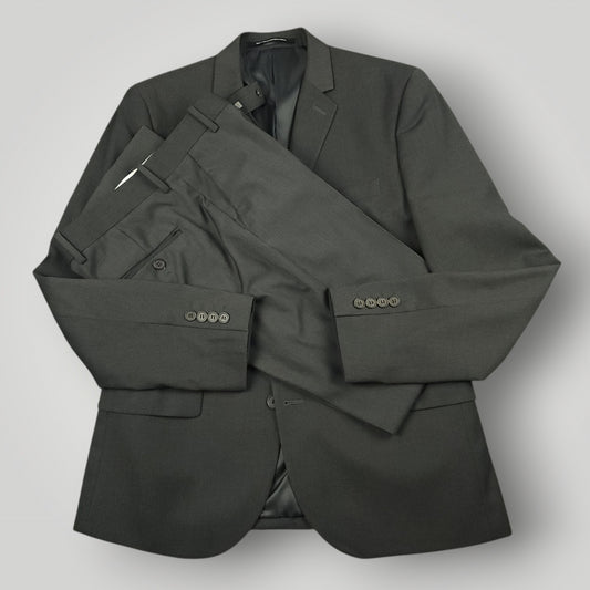 Slim Fit Travel Lightweight Birdseye Suit 38S/30R