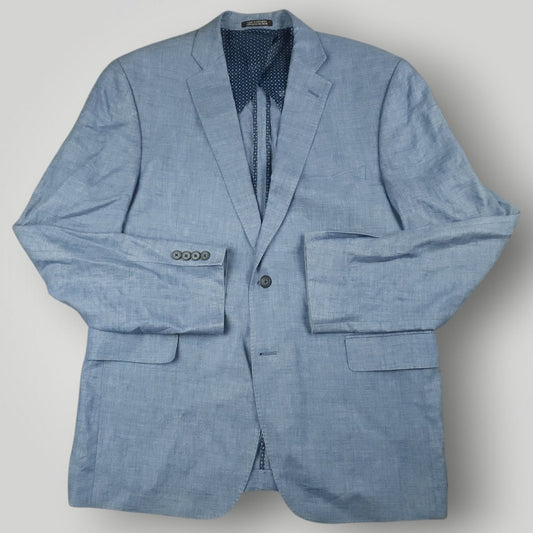 Slim Fit Unstructured Hopsack Linen Sport Coat 44R