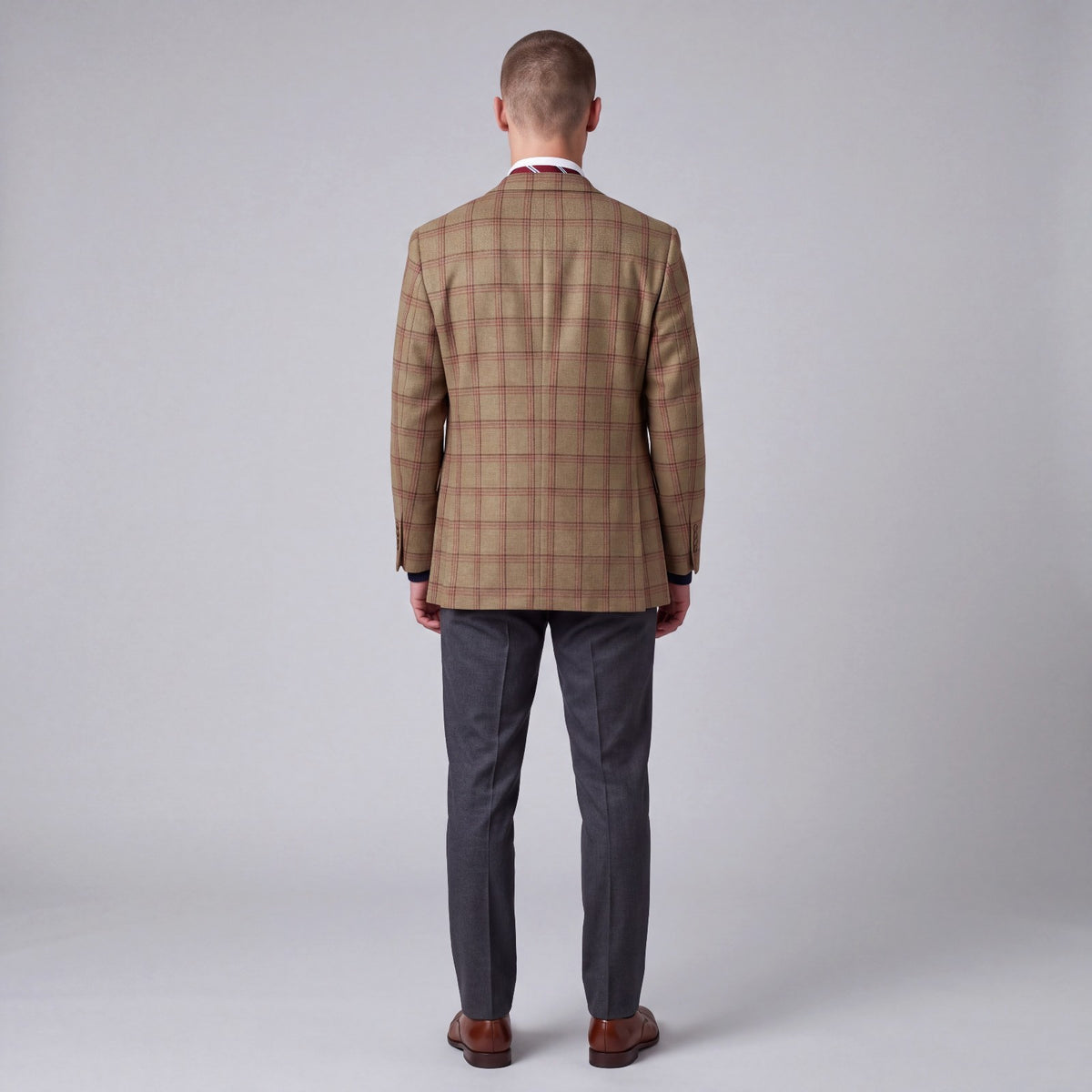 Crittenden Modern Fit Brushed Wool Patch Pocket Plaid Sport Coat 44L
