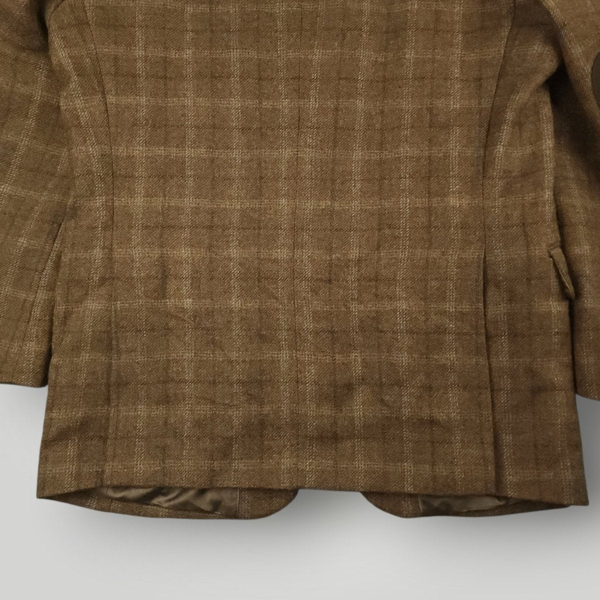 Tailored Fit Brushed Wool Elbow Patch Plaid Sport Coat 39R/40R