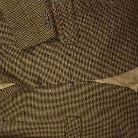 Vintage 90s/Y2K Jos A Bank Houndstooth Overcheck Wool Classic Fit Sport Coat 43L/44L
