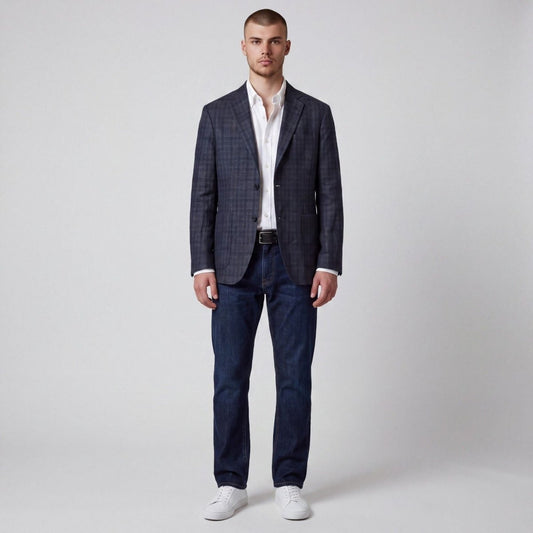 Nordstrom Unstructured Hopsack Patch Pocket Wool Silk Linen Sport Coat 38R