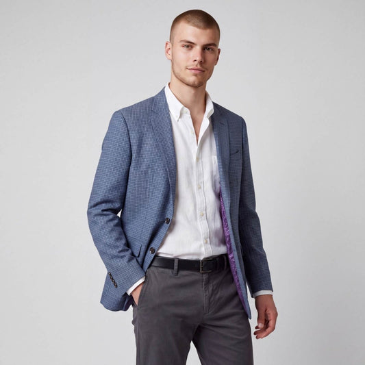 Ted Baker Endurance Jay Trim Fit Wool Check Sport Coat 40R