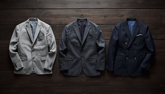 A curated selection of authentic secondhand and vintage canvas suits in worsted wool and seasonal textures, showcasing heritage tailoring and classic styling coordinates for the Bearded Yankee.