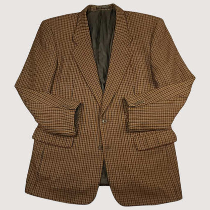 Vtg Cashmere Wool Ivy Prep Gun Club Check Boxy Fit Sport Coat 44L