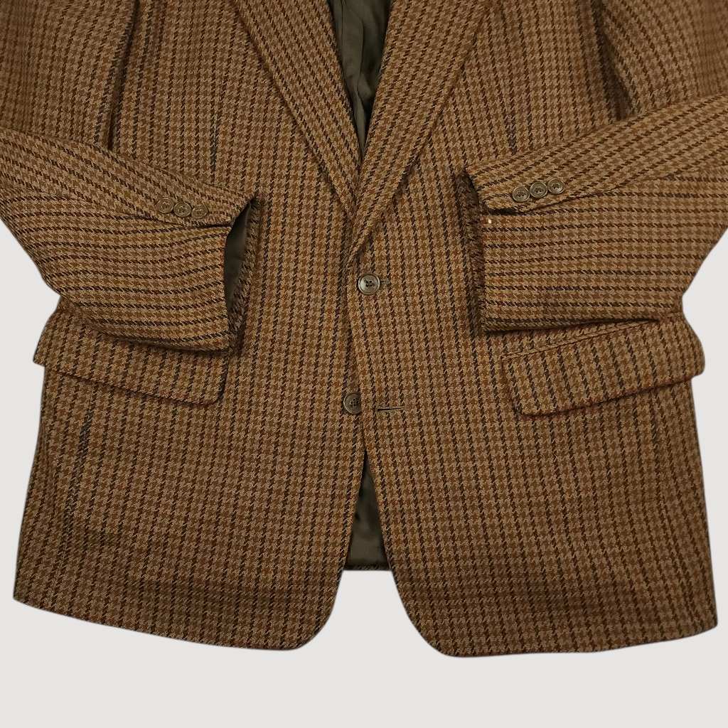 Vtg Cashmere Wool Ivy Prep Gun Club Check Boxy Fit Sport Coat 44L