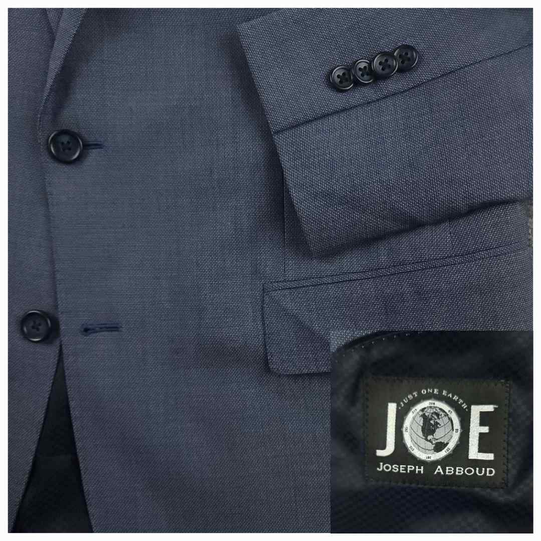 Joseph Abboud Joe Suit Mens 42R/35S Classic Fit Wool Blend 2 Piece Nail Head Suit