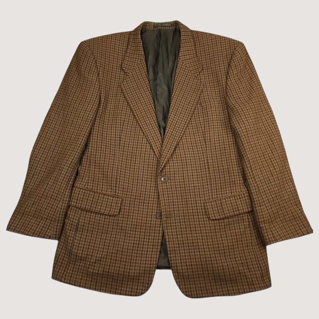 Vtg Cashmere Wool Ivy Prep Gun Club Check Boxy Fit Sport Coat 44L