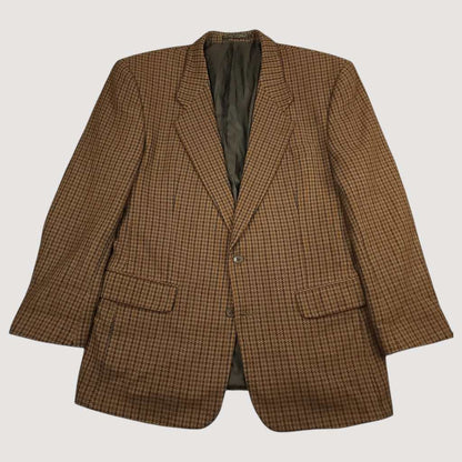 Vtg Cashmere Wool Ivy Prep Gun Club Check Boxy Fit Sport Coat 44L