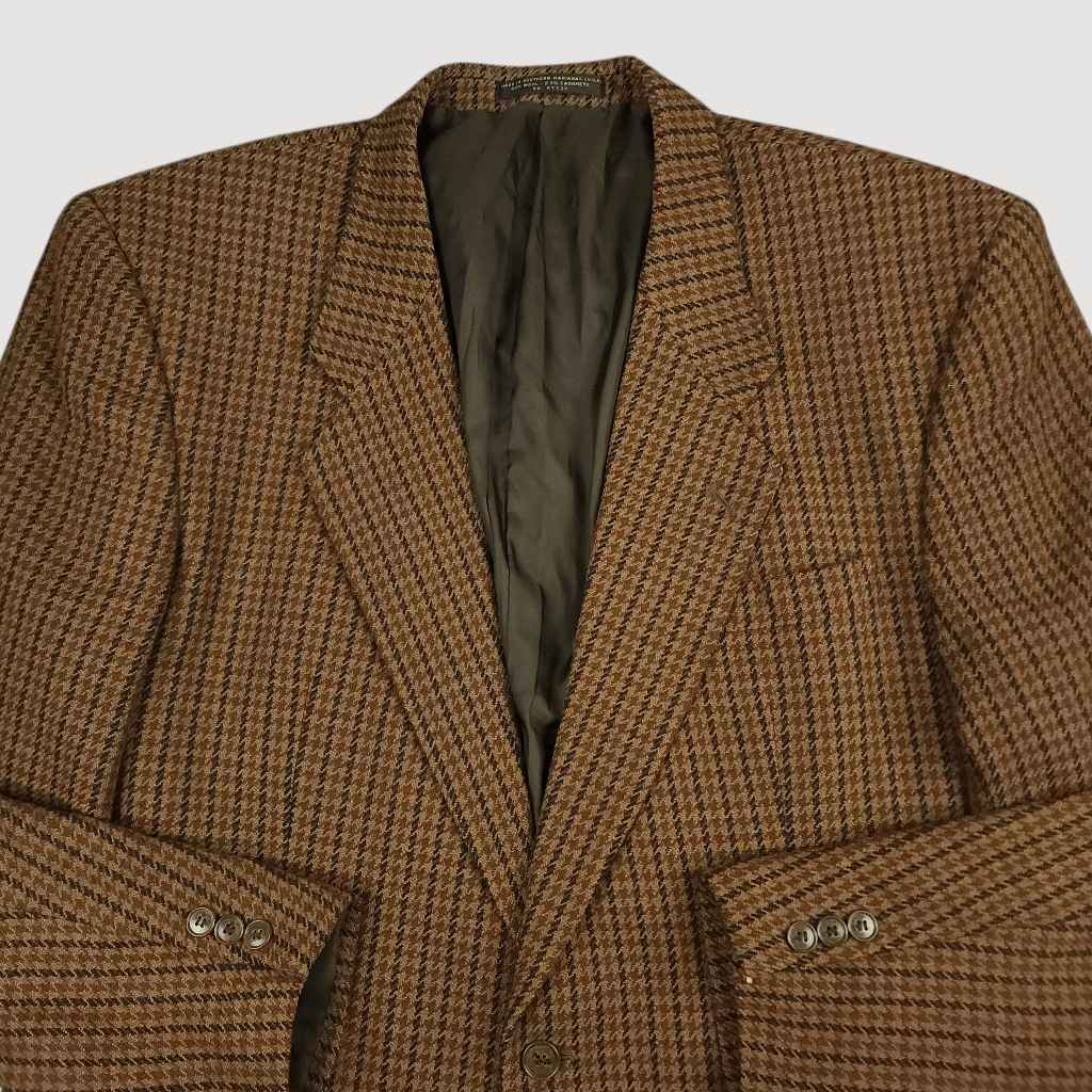 Vtg Cashmere Wool Ivy Prep Gun Club Check Boxy Fit Sport Coat 44L
