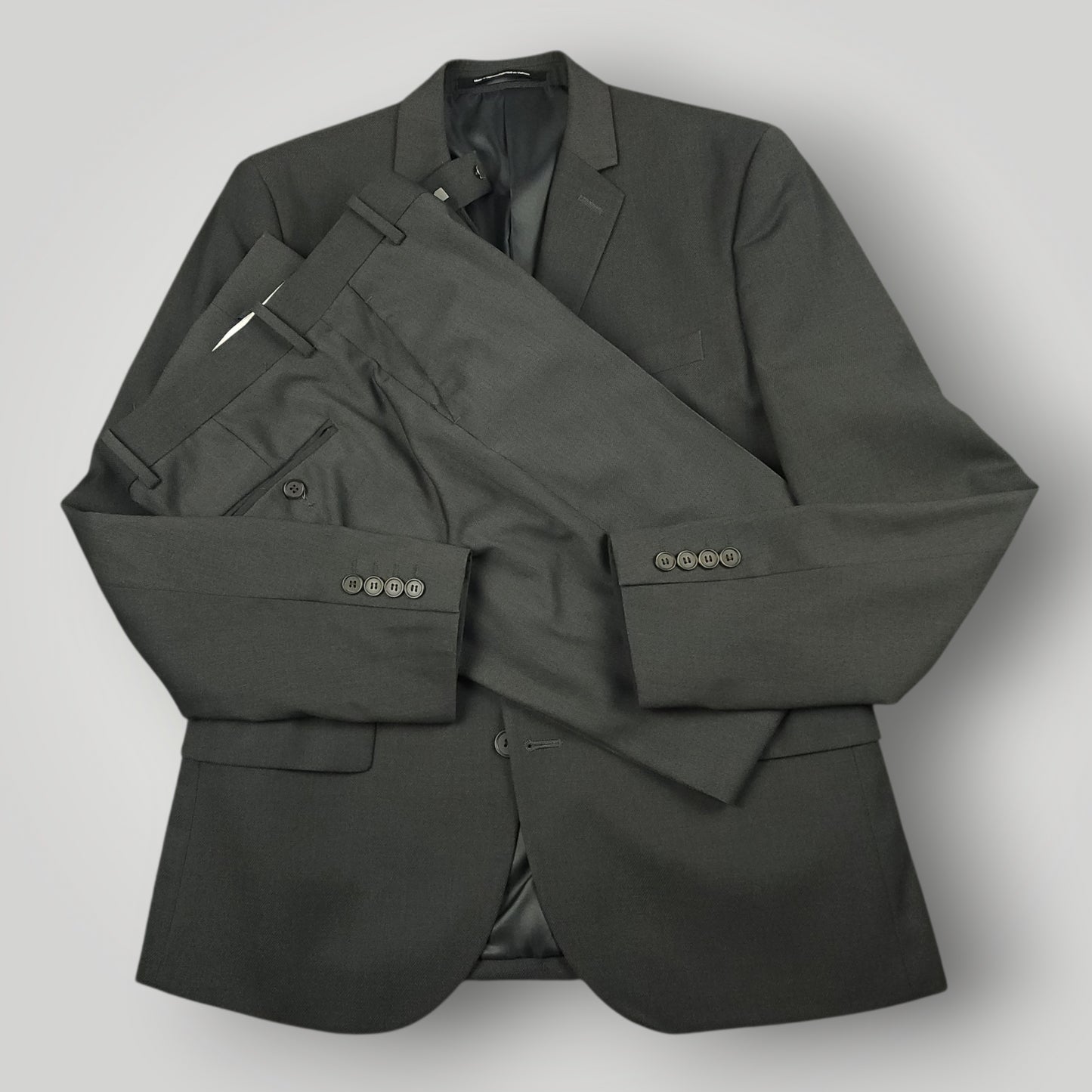 Slim Fit Travel Lightweight Birdseye Suit 38S/30R