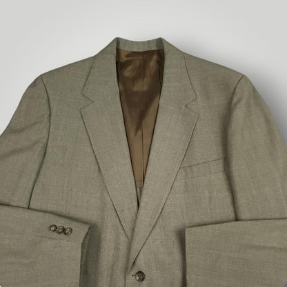 Vintage 80s Tropical Wool Blend Glen Plaid Sport Coat 42R