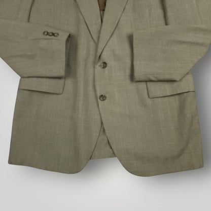 Vintage 80s Tropical Wool Blend Glen Plaid Sport Coat 42R