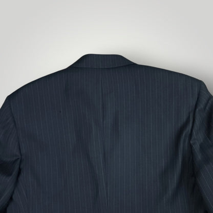 Vtg 90s Wool Rope Stripe Sport Coat 42R