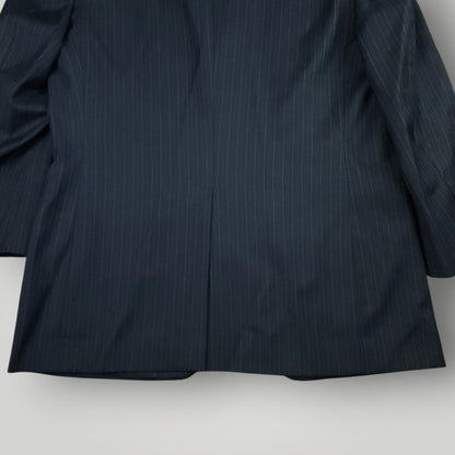 Vtg 90s Wool Rope Stripe Sport Coat 42R