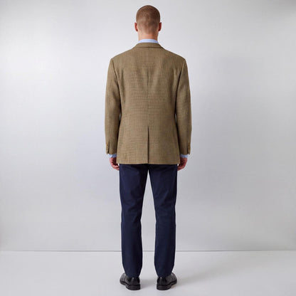 Vintage 90s Classic Fit Patch Pocket 3 Roll 2 Houndstooth Tweed Wool Jacket 40S