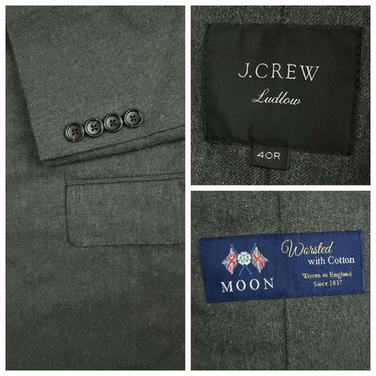 Ludlow Moon Cotton Wool Unstructured Suit 40R/32R