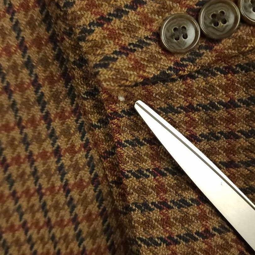 Vtg Cashmere Wool Ivy Prep Gun Club Check Boxy Fit Sport Coat 44L