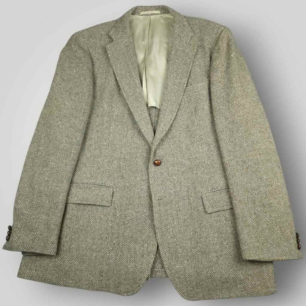 Ivy Prep Speckled Tweed Herringbone Sports Coat 48L
