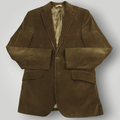 Y2k Wide Wale Corduroy Cotton Cashmere Hacking Jacket 38R
