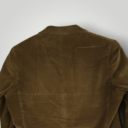 Y2k Wide Wale Corduroy Cotton Cashmere Hacking Jacket 38R