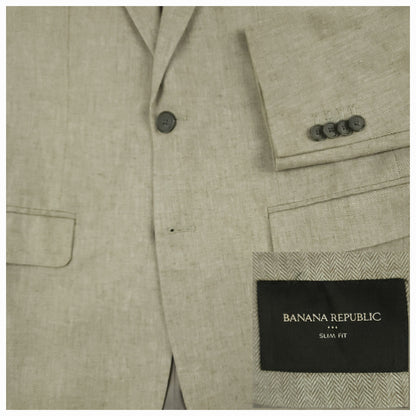 Linen Cotton Summer Herringbone Slim Fit Suit 40S/32S