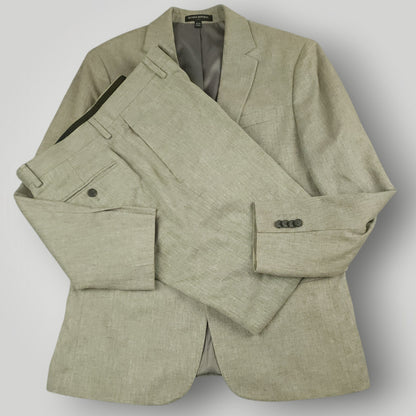 Linen Cotton Summer Herringbone Slim Fit Suit 40S/32S