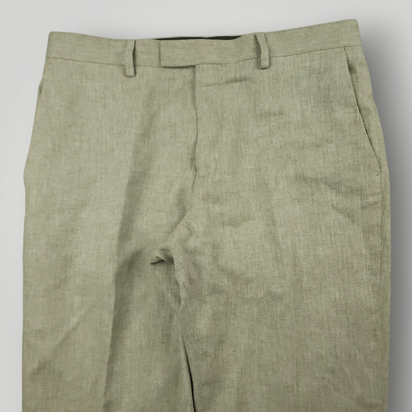 Linen Cotton Summer Herringbone Slim Fit Suit 40S/32S