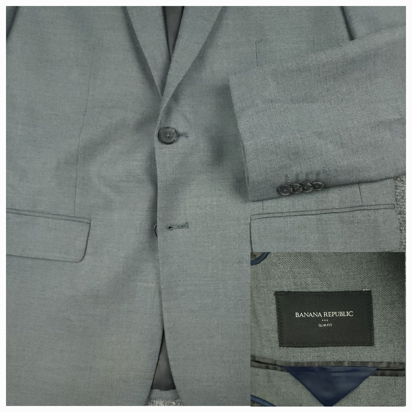 Slim Fit Sharkskin Performance Stretch Suit 40S/32S