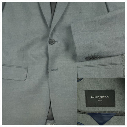 Slim Fit Sharkskin Performance Stretch Suit 40S/32S