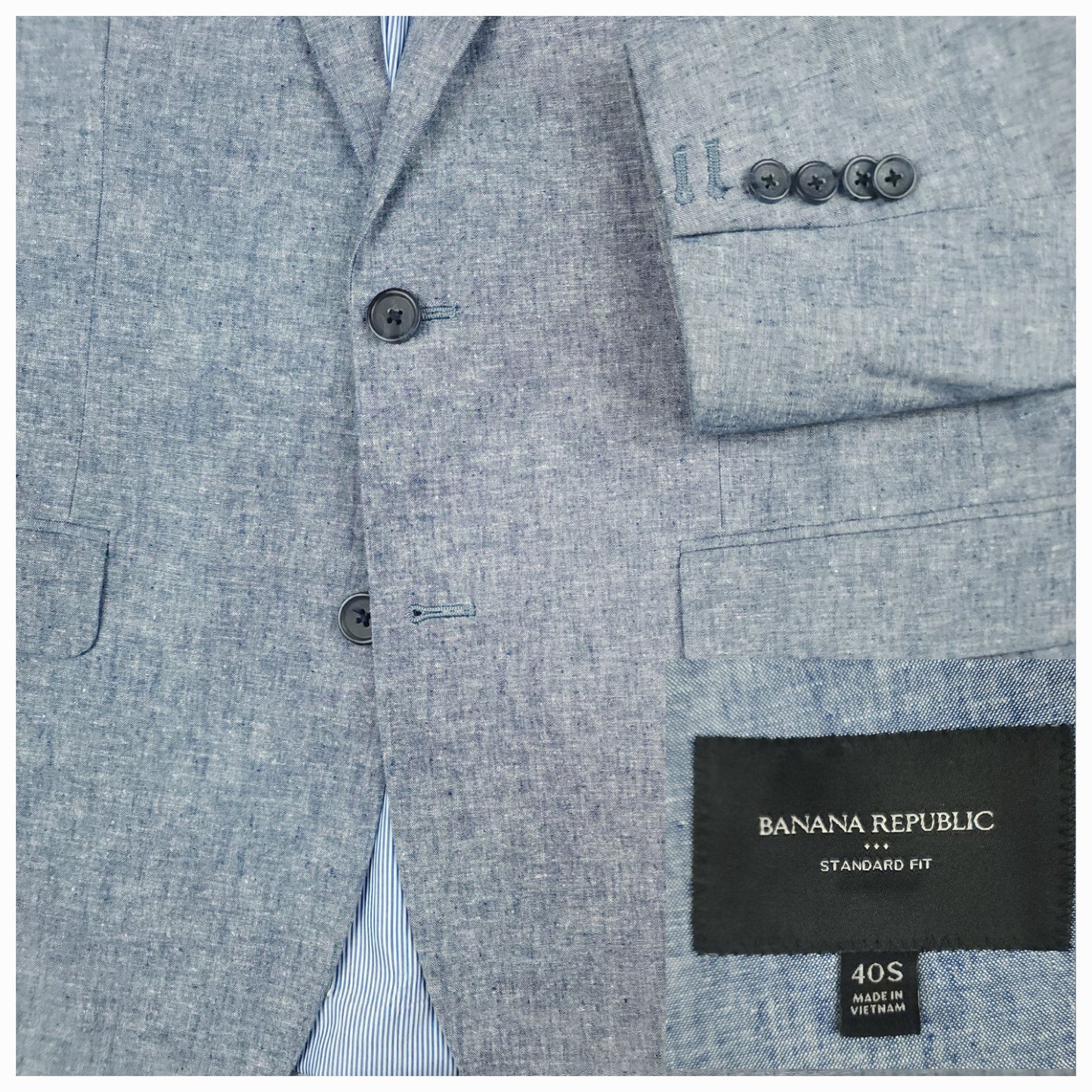 Linen Cotton Pique Standard Fit Suit 40S/33S