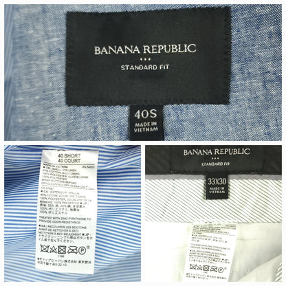 Linen Cotton Pique Standard Fit Suit 40S/33S