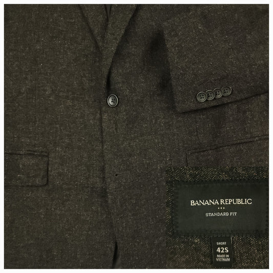 Standard Fit Speckled Wool Blend Sports Coat 42S