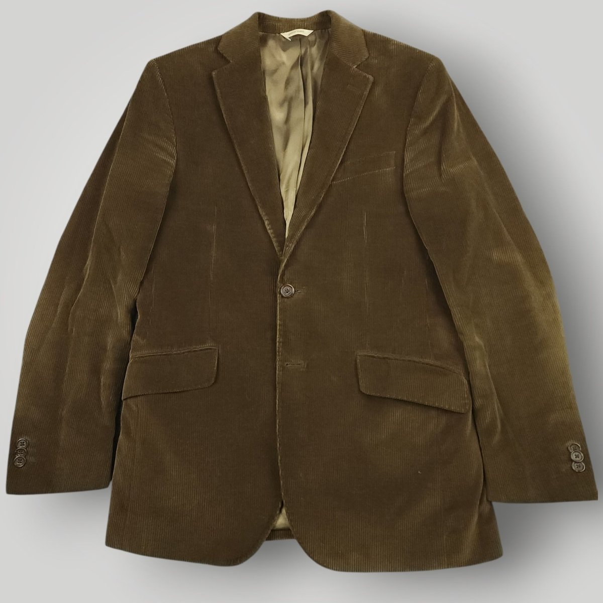 Y2k Wide Wale Corduroy Cotton Cashmere Hacking Jacket 38R