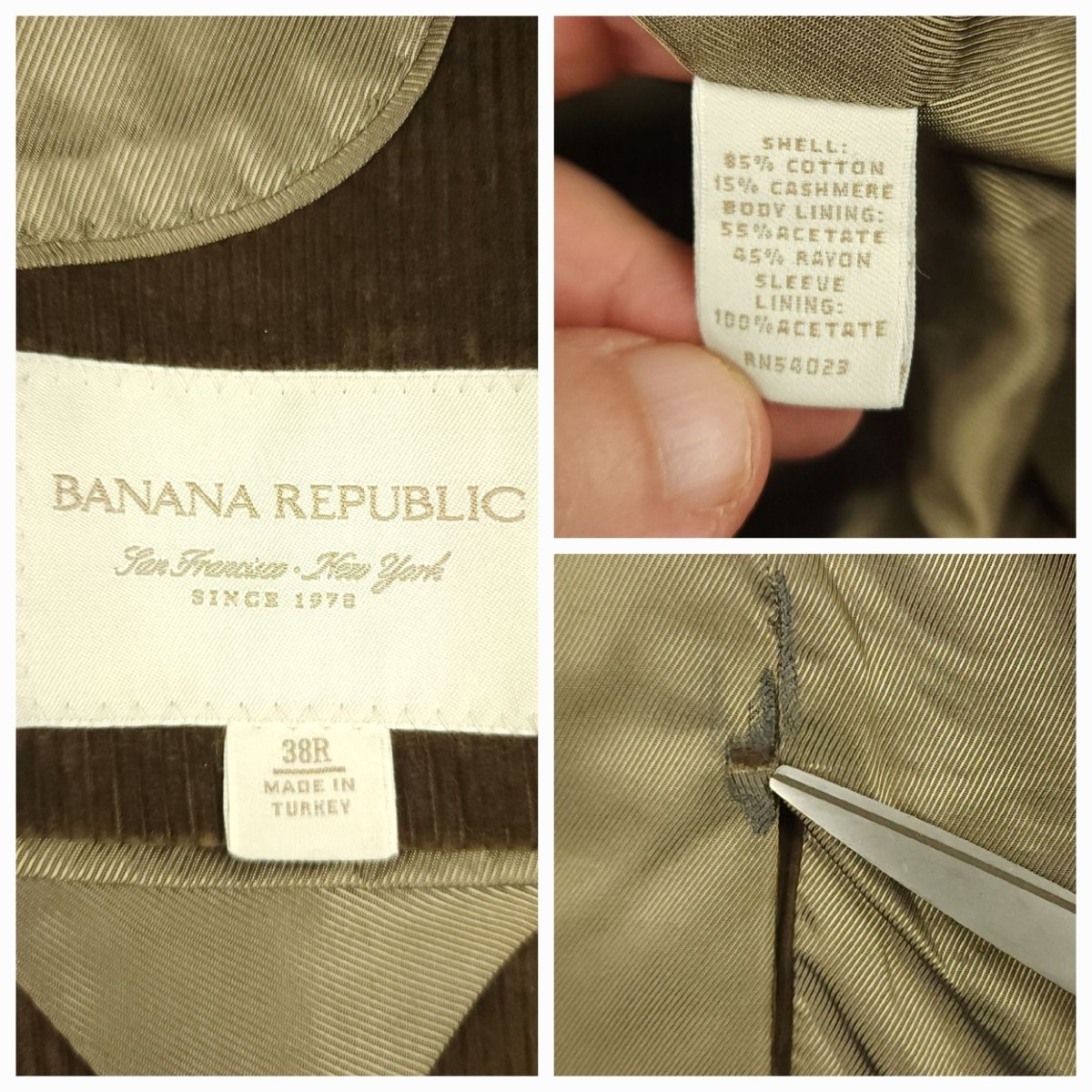 Y2k Wide Wale Corduroy Cotton Cashmere Hacking Jacket 38R