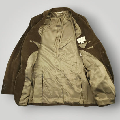 Y2k Wide Wale Corduroy Cotton Cashmere Hacking Jacket 38R