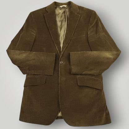 Y2k Wide Wale Corduroy Cotton Cashmere Hacking Jacket 38R
