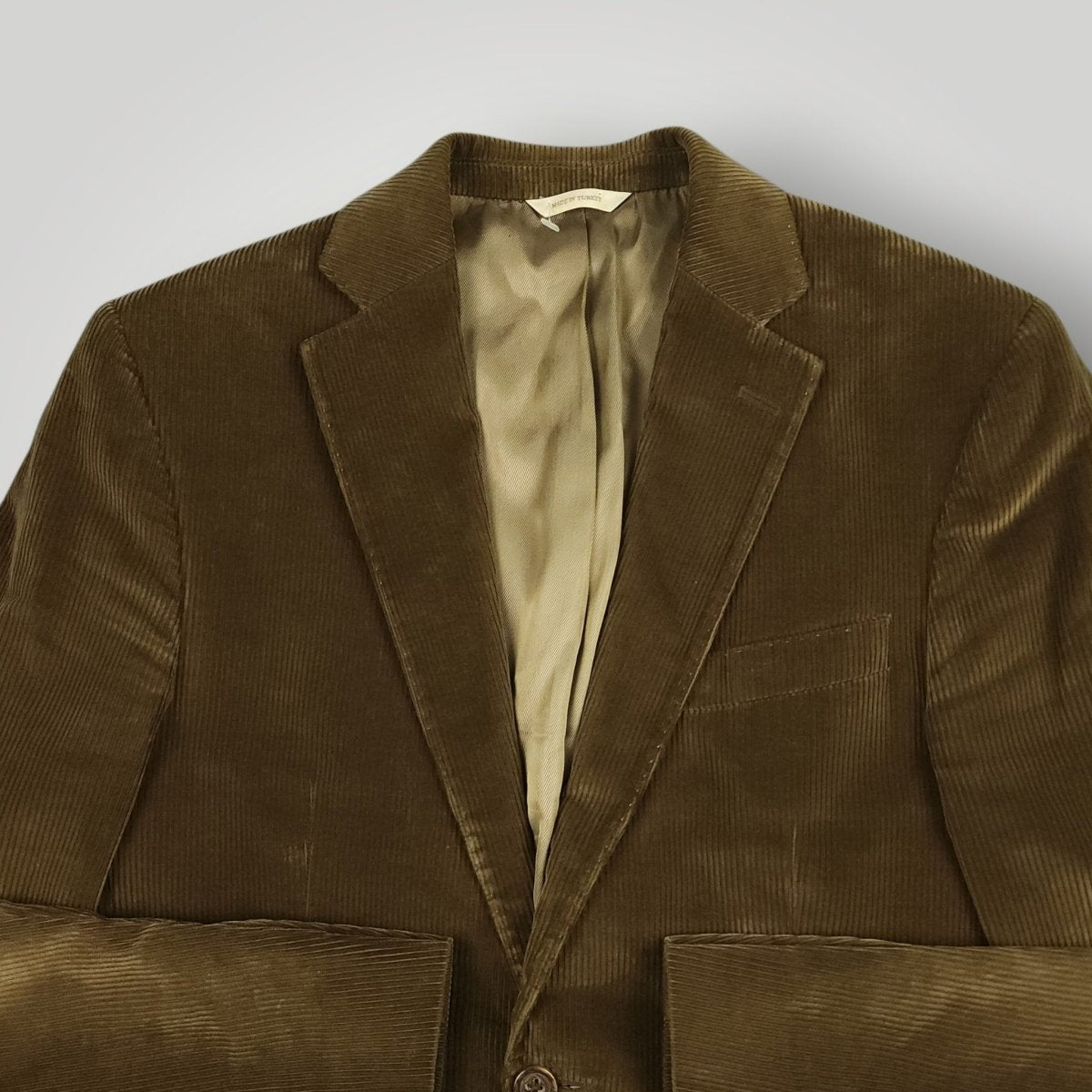 Y2k Wide Wale Corduroy Cotton Cashmere Hacking Jacket 38R