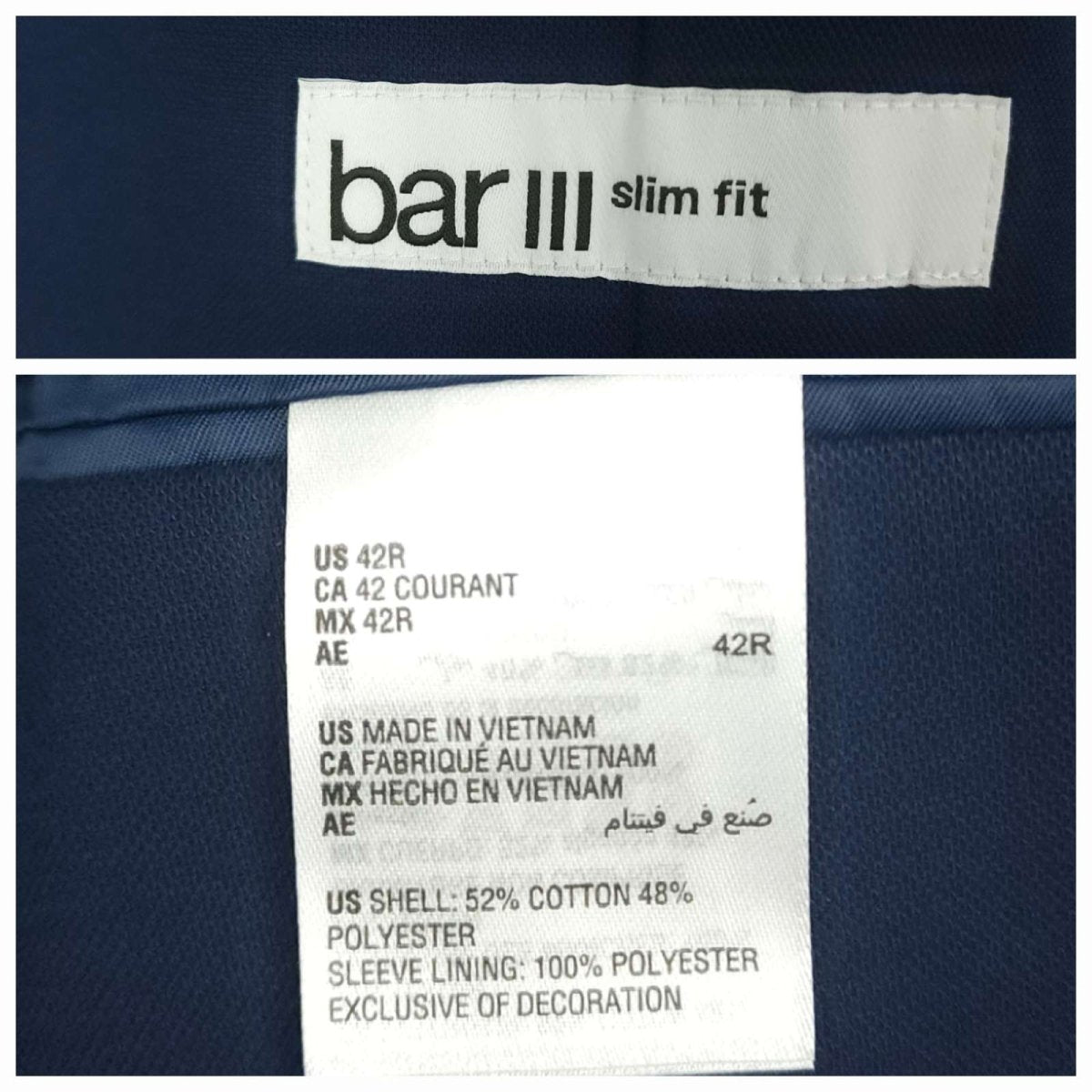 Bar III Unstructured Hopsack Patch Pocket Slim Fit Sport Coat 42R