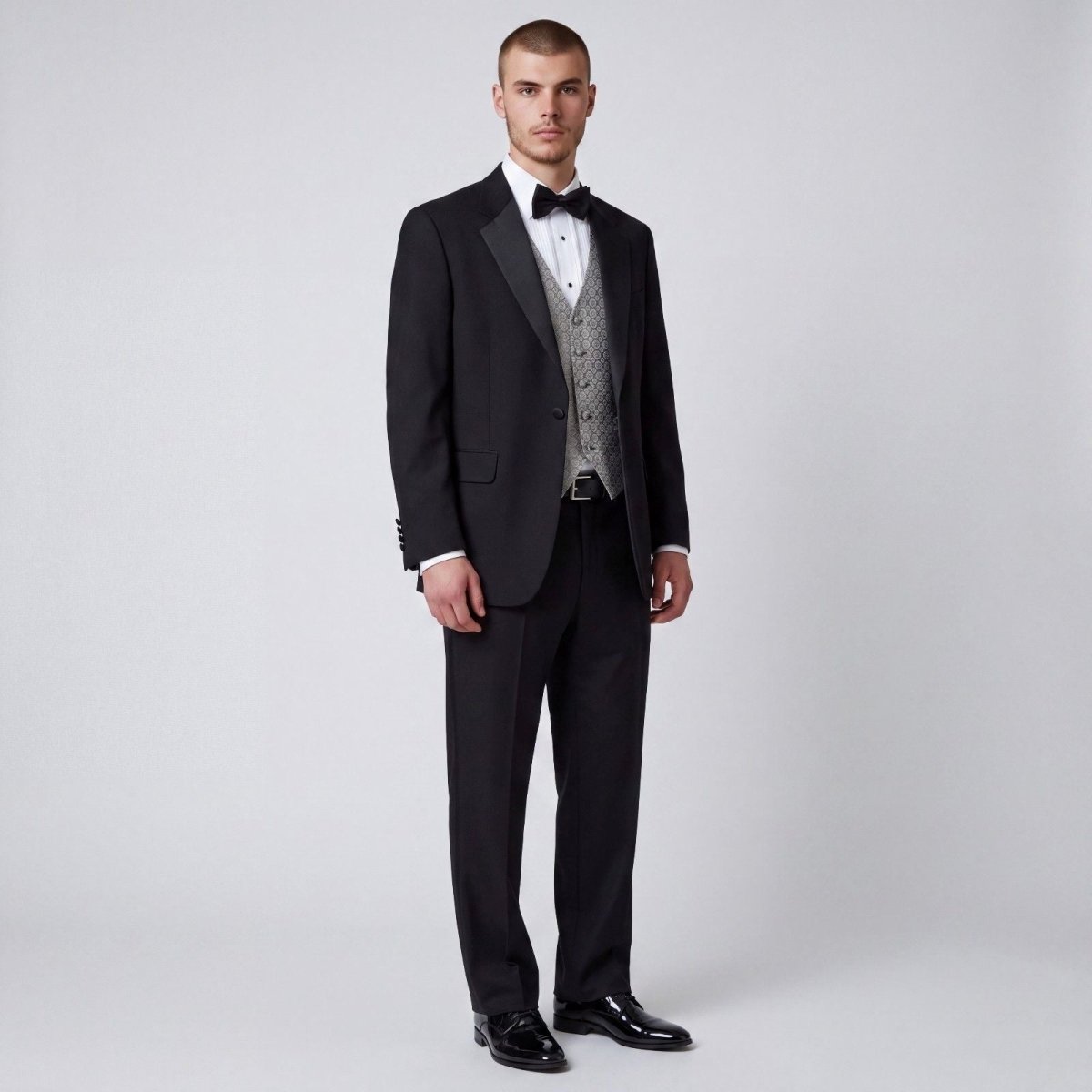 Vintage Bill Blass Wool 4 Pc Formal Dinner Evening Wear 90s Tuxedo Suit 40R/33S