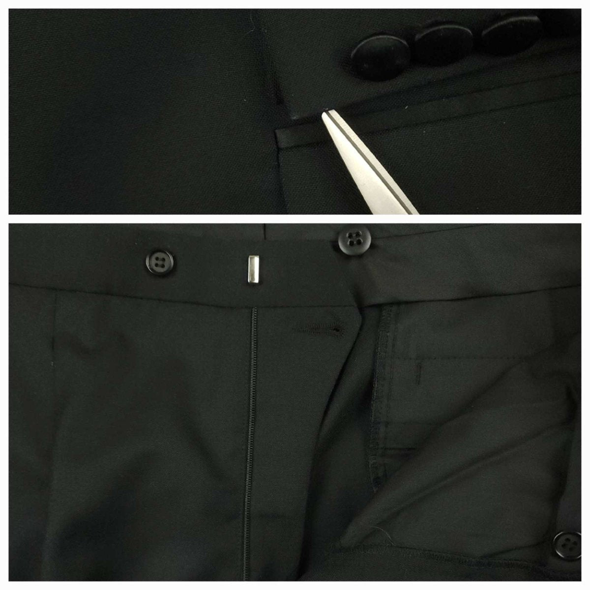 Vintage Bill Blass Wool 4 Pc Formal Dinner Evening Wear 90s Tuxedo Suit 40R/33S