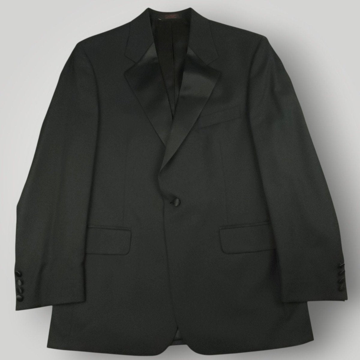Vintage Bill Blass Wool 4 Pc Formal Dinner Evening Wear 90s Tuxedo Suit 40R/33S