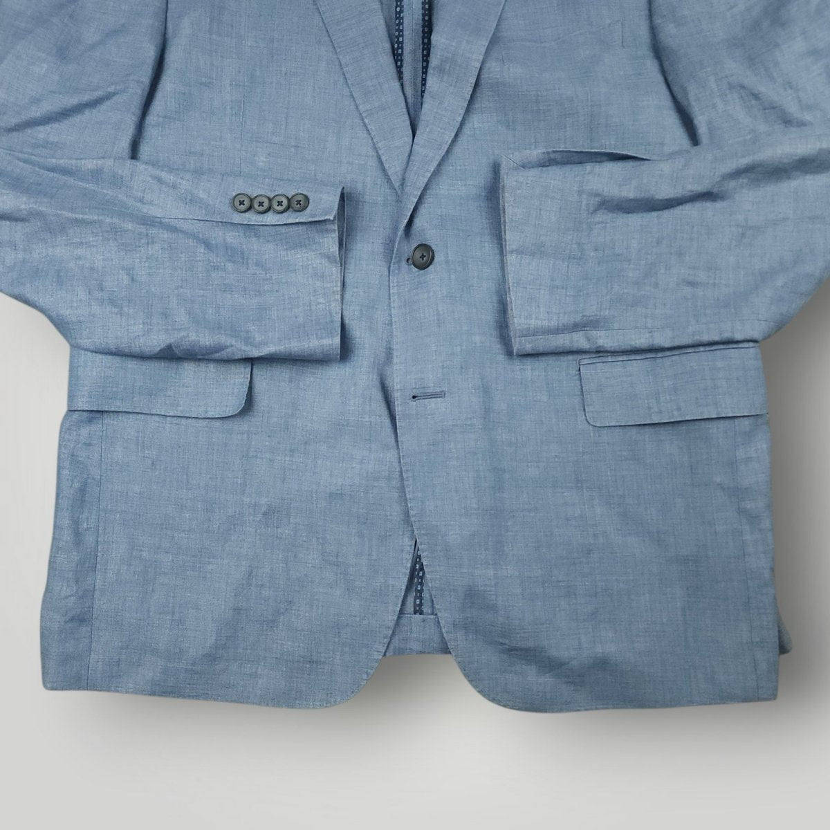 Slim Fit Unstructured Hopsack Linen Sport Coat 44R