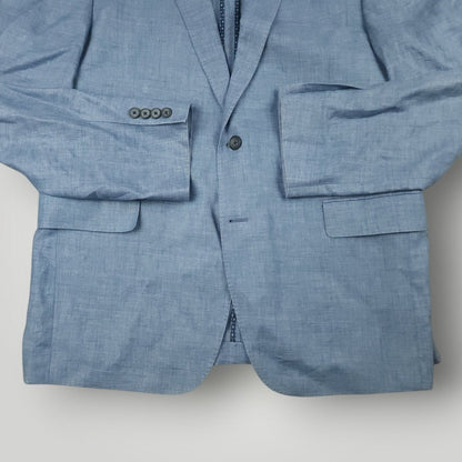 Slim Fit Unstructured Hopsack Linen Sport Coat 44R