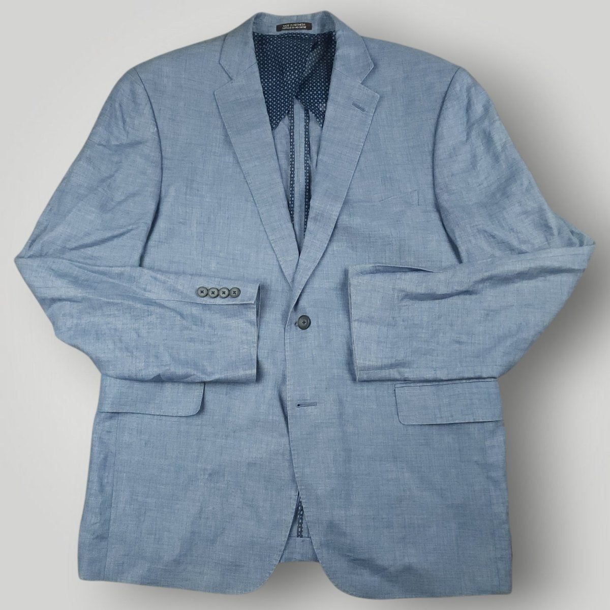Slim Fit Unstructured Hopsack Linen Sport Coat 44R