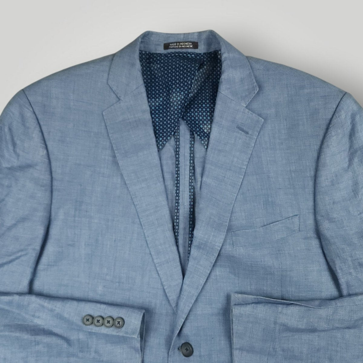 Slim Fit Unstructured Hopsack Linen Sport Coat 44R