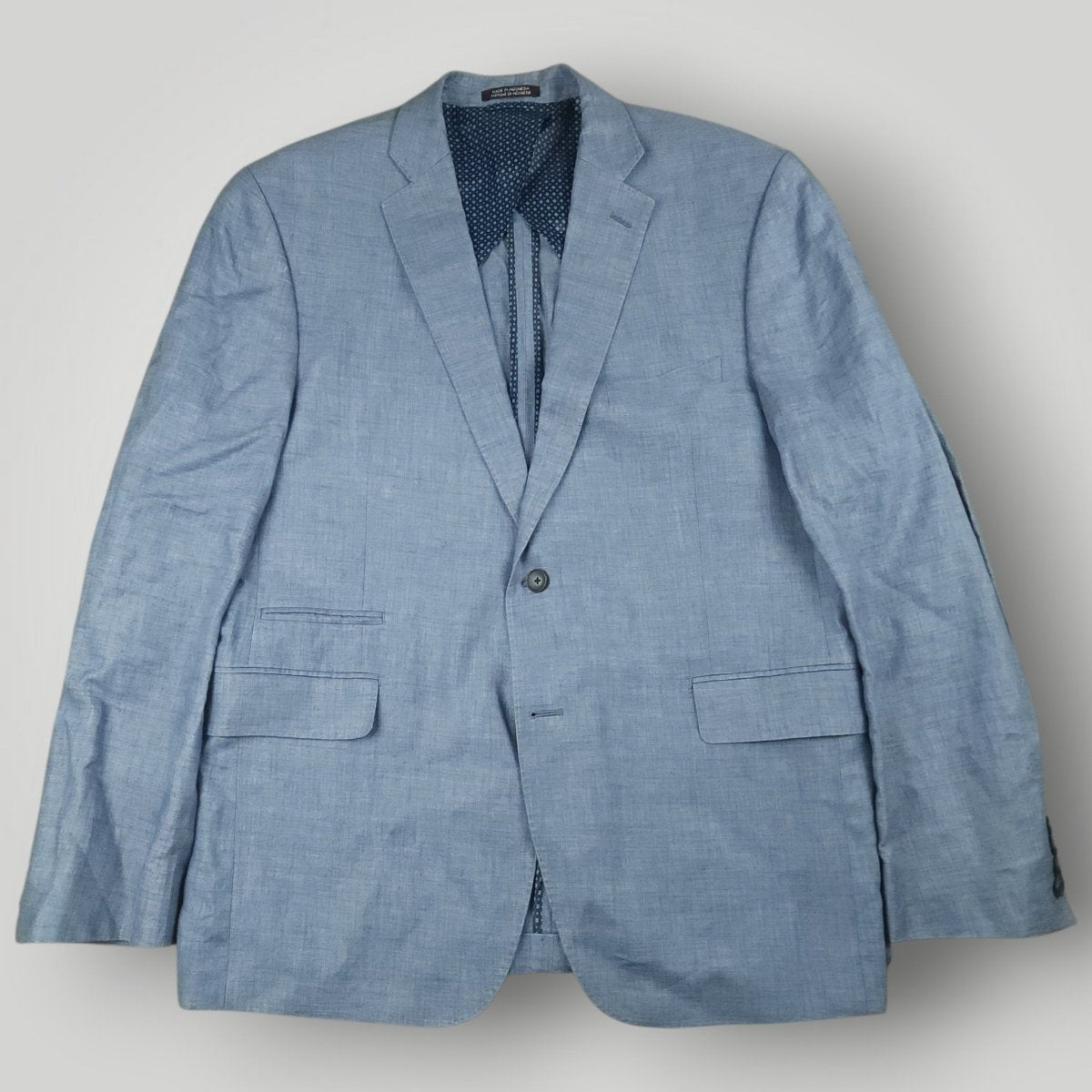 Slim Fit Unstructured Hopsack Linen Sport Coat 44R