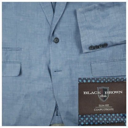 Slim Fit Unstructured Hopsack Linen Sport Coat 44R