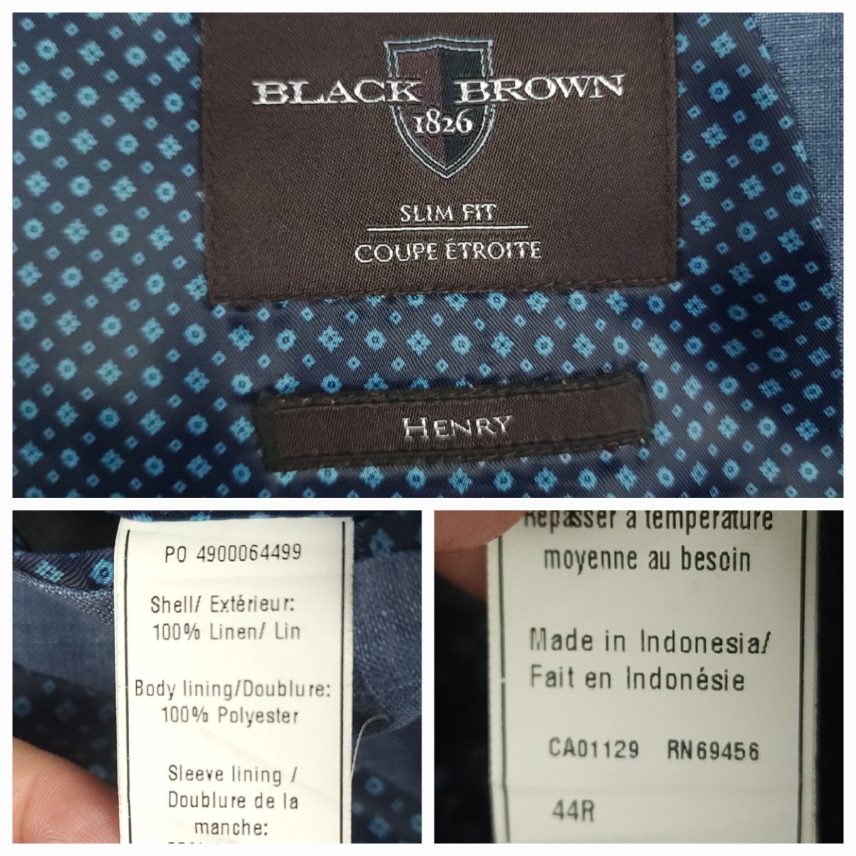Slim Fit Unstructured Hopsack Linen Sport Coat 44R