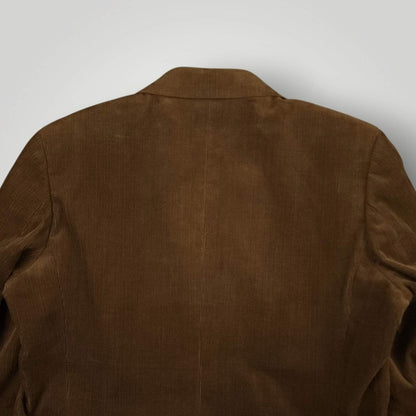 Bossini Elbow Patch Pocket Wide Lapel Relaxed Fit Corduroy Jacket 40R